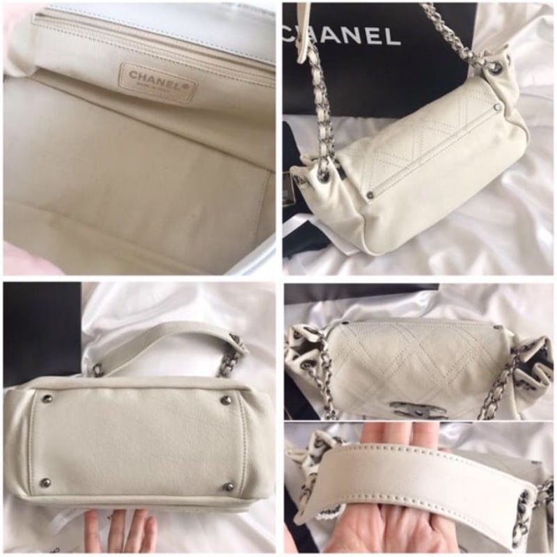 ♡美品♡ シャネル ワイルドステッチ ショルダーバック ホワイト