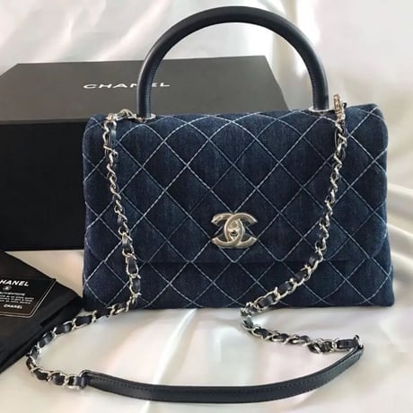 シャネル CHANEL デニムマトラッセ  ココハンドル　2wayバッグ