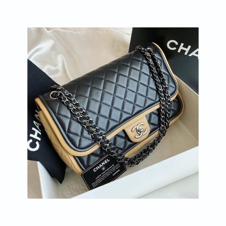 シャネル　CHANEL バイカラー　チェーンバッグ