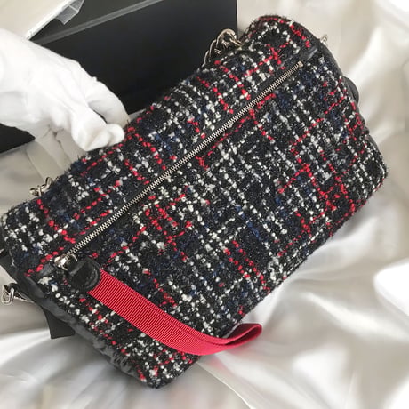 シャネル CHANEL ツイード　2way チェーンショルダーバッグ