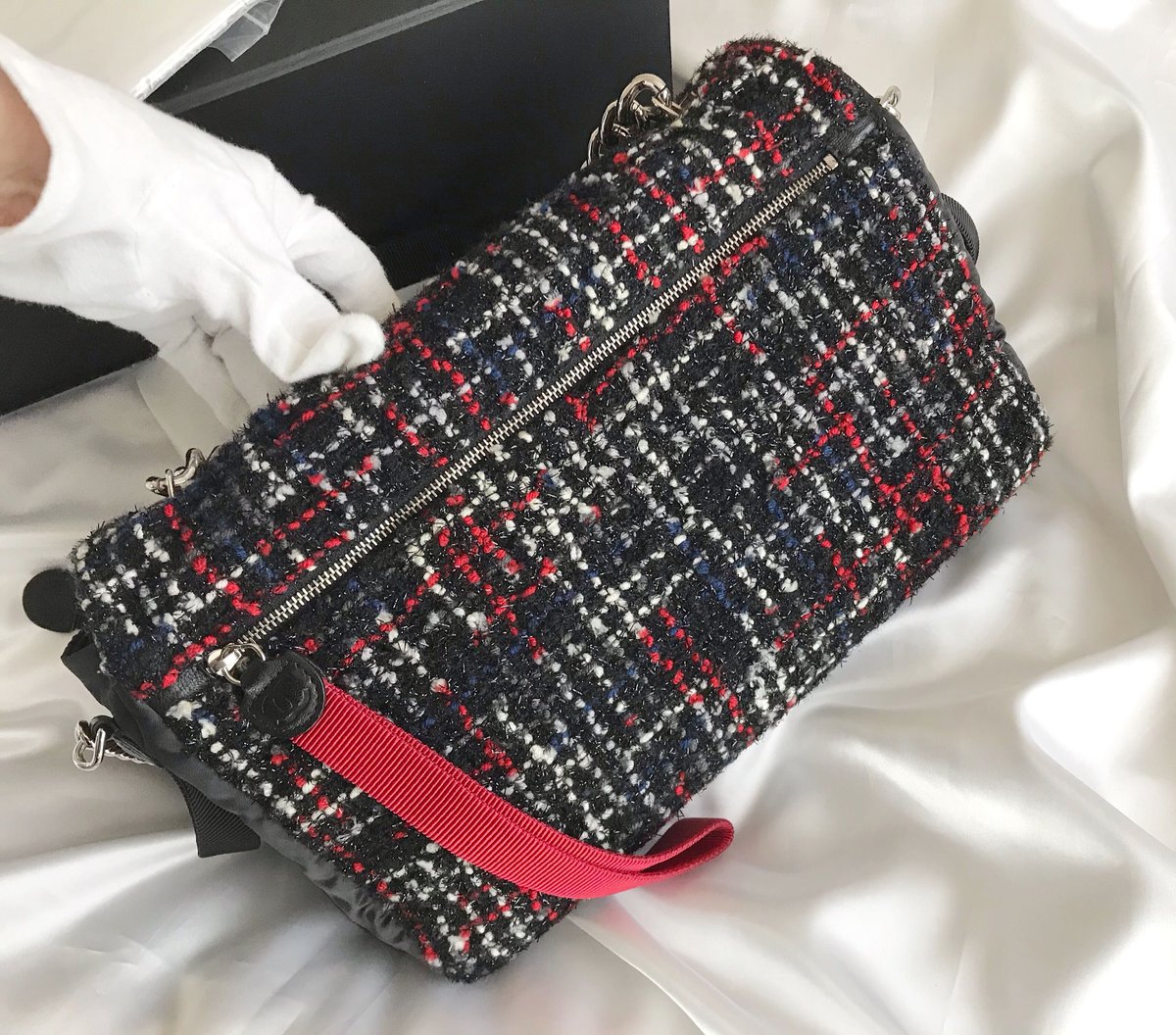 シャネル CHANEL ツイード 2way チェーンショルダーバッグ シャネル CHANEL ツイード 2way チェーンショルダーバッグ