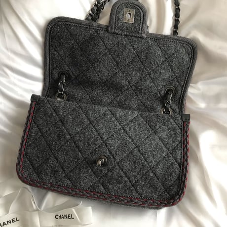 シャネル CHANEL ウール マトラッセ  フラップバッグ