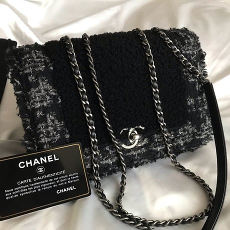 シャネル CHANEL ツイード　チェーンショルダーバッグ