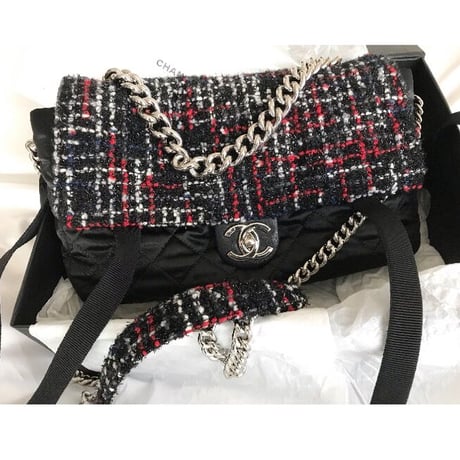 シャネル CHANEL ツイード　2way チェーンショルダーバッグ