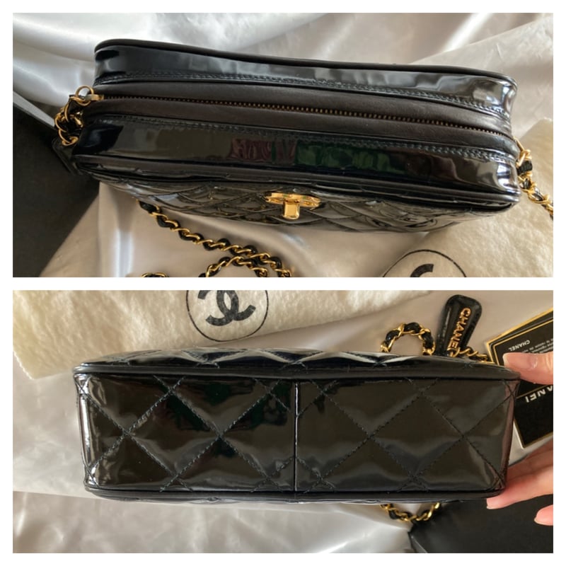CHANEL シャネル パテント マトラッセ チェーンバッグ 斜めがけ CHANEL シャネル パテント マトラッセ チェーンバッグ 斜めがけ