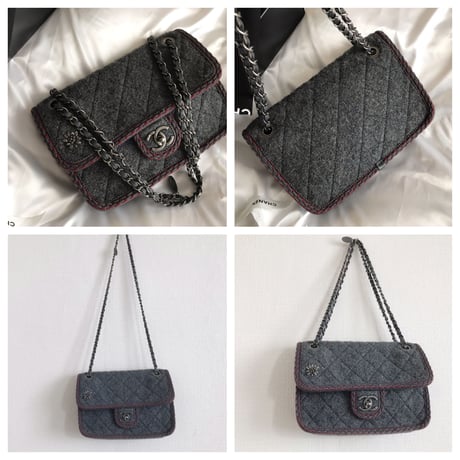 シャネル CHANEL ウール マトラッセ  フラップバッグ