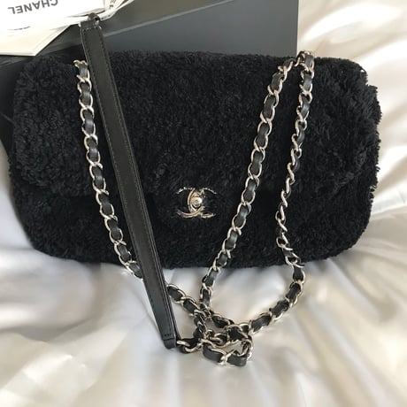 シャネル CHANEL ミックスファイバー　フラップバッグ