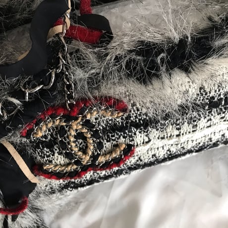 シャネル CHANEL ファンタジーファー　ツイードショルダーバッグ