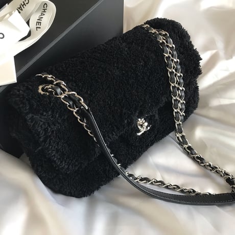シャネル CHANEL ミックスファイバー　フラップバッグ