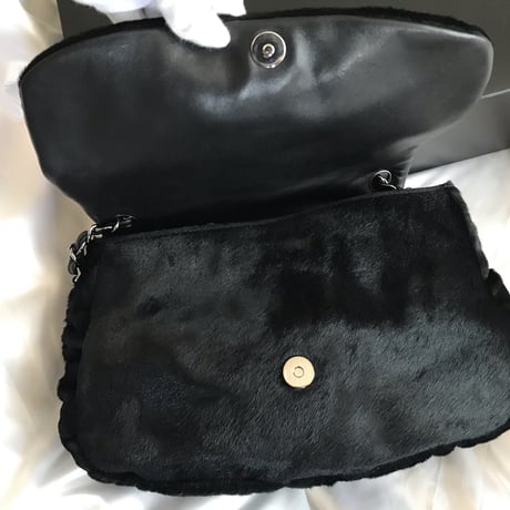 シャネル CHANEL ハラコ×ラムスキン  ショルダーバッグ