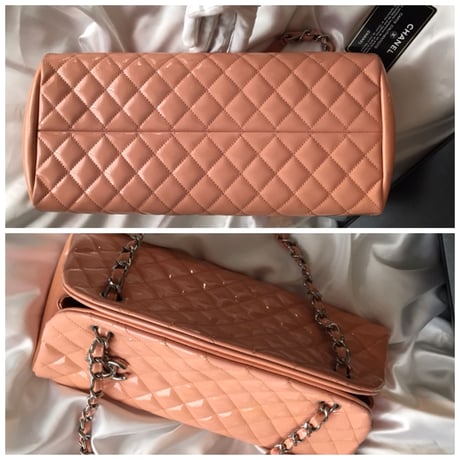 シャネル CHANEL マドモアゼル エナメル　ショルダーバッグ
