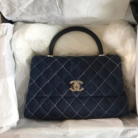 シャネル CHANEL デニムマトラッセ  ココハンドル　2wayバッグ