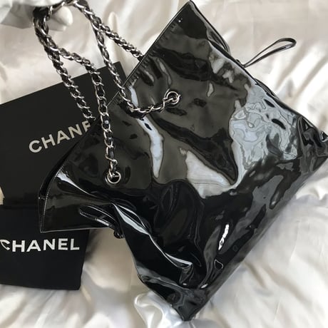 シャネル CHANEL ラインストーン エナメルチェーンバッグ