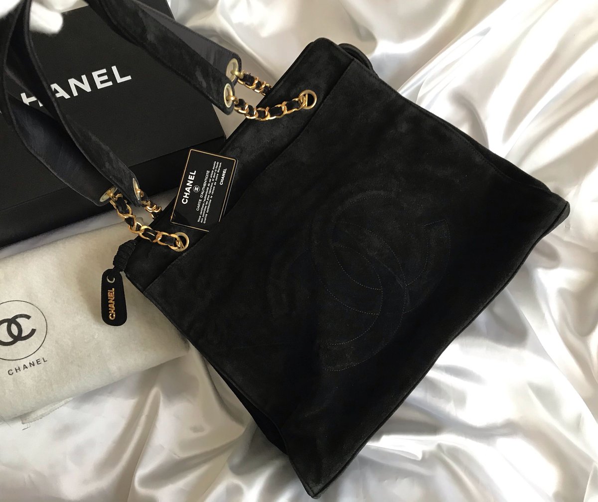 シャネル CHANEL デカココ スエードトートバッグ