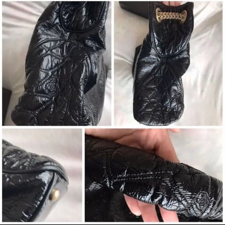シャネル CHANEL エナメル　ショルダーバッグ