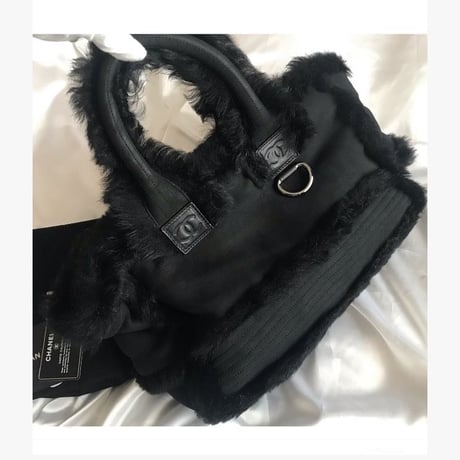 シャネル CHANEL ムートン ×ファー　トートバッグ