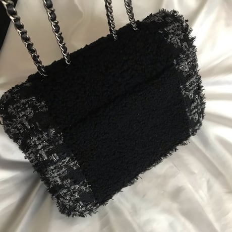 シャネル CHANEL ツイード　チェーンショルダーバッグ