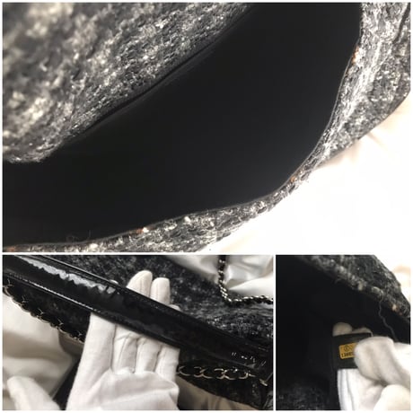 シャネル CHANEL ツイード　チェーンショルダーバッグ