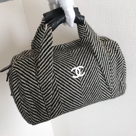 シャネル CHANEL ツイード　ミニボストンバッグ