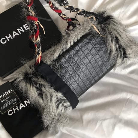 シャネル CHANEL ファンタジーファー　ツイードショルダーバッグ
