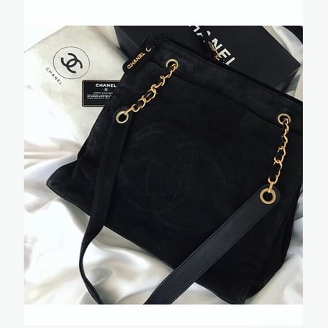 シャネル CHANEL デカココ スエードトートバッグ
