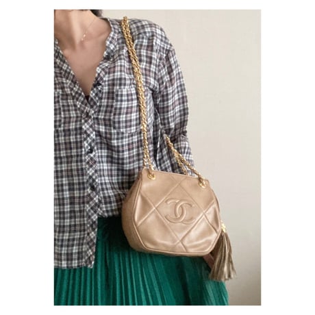 シャネル　CHANEL フリンジ チェーンバッグ