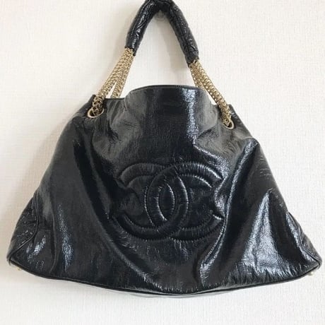 シャネル CHANEL エナメル　ショルダーバッグ