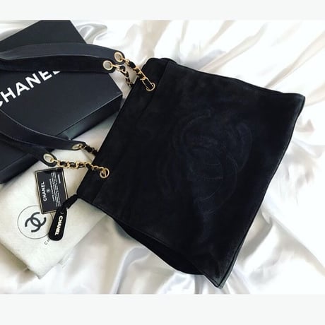 シャネル CHANEL デカココ スエードトートバッグ
