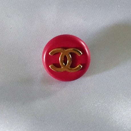 ヴィンテージ シャネル ゴールドココマーク  ボタン　ピンク14mm