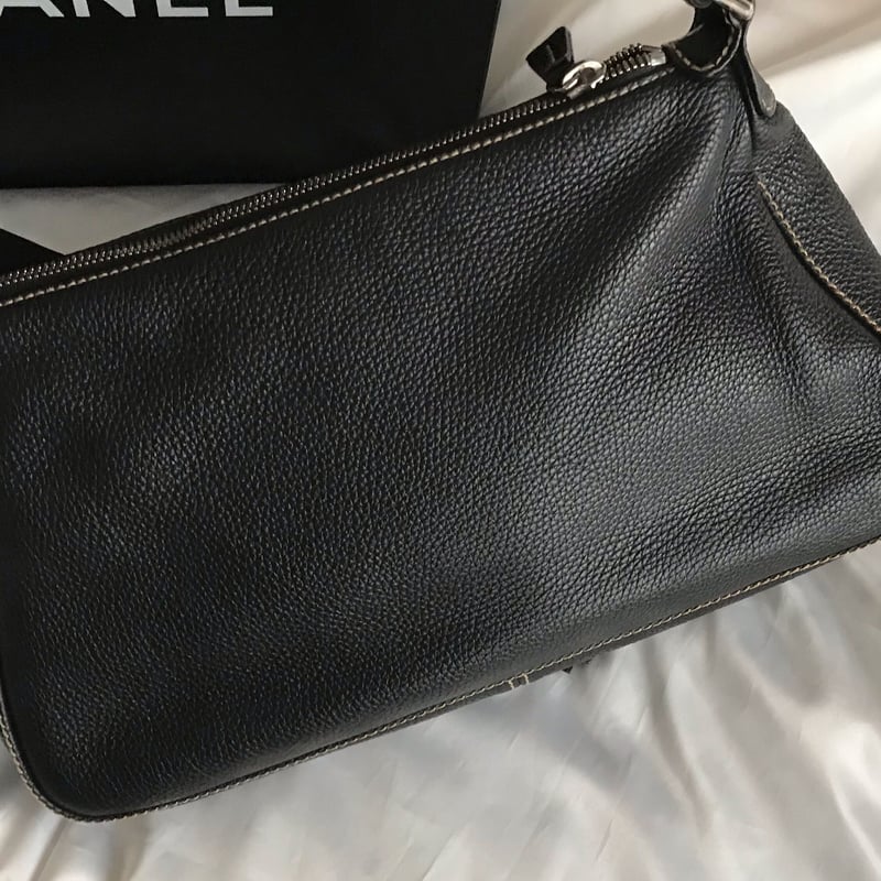 シャネル CHANEL キャビアスキン フリンジ ショルダーバッグ  