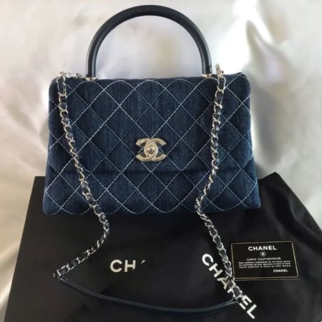 シャネル CHANEL デニムマトラッセ  ココハンドル　2wayバッグ