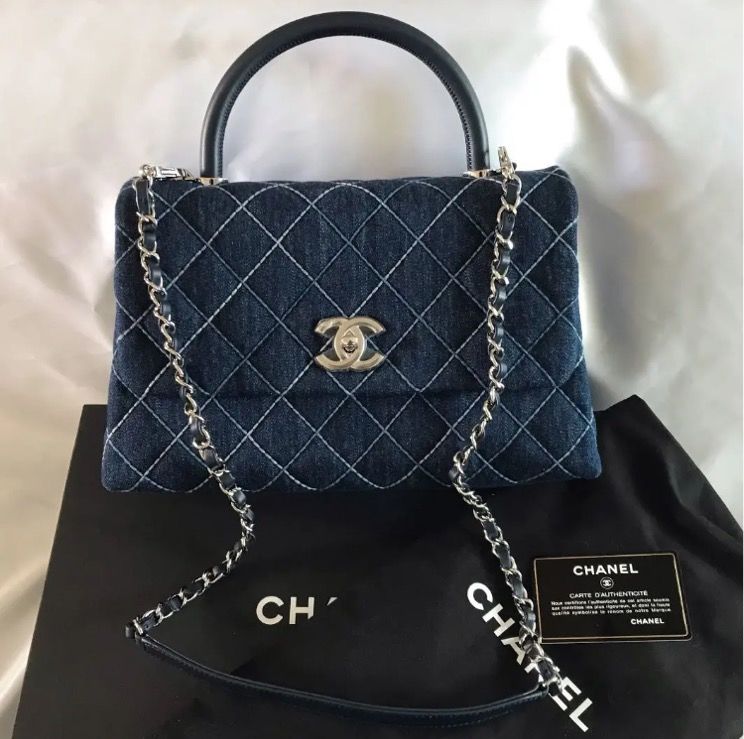 Chanel デニム　マトラッセ　2way ショルダーバッグ　ハンドバッグ 楽天市場】CHANEL シャネル マトラッセ ココマーク チェーン