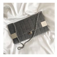 シャネル CHANEL チョコバー　デニム　チェーンウォレットバッグ