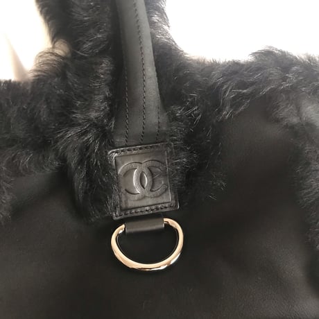 シャネル CHANEL ムートン ×ファー　トートバッグ