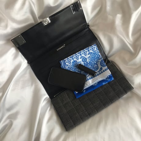 シャネル CHANEL チョコバー　デニム　チェーンウォレットバッグ