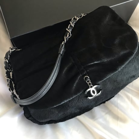 シャネル CHANEL ハラコ×ラムスキン  ショルダーバッグ