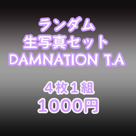 【オンライン限定】ランダム生写真セット DAMNATION T.A