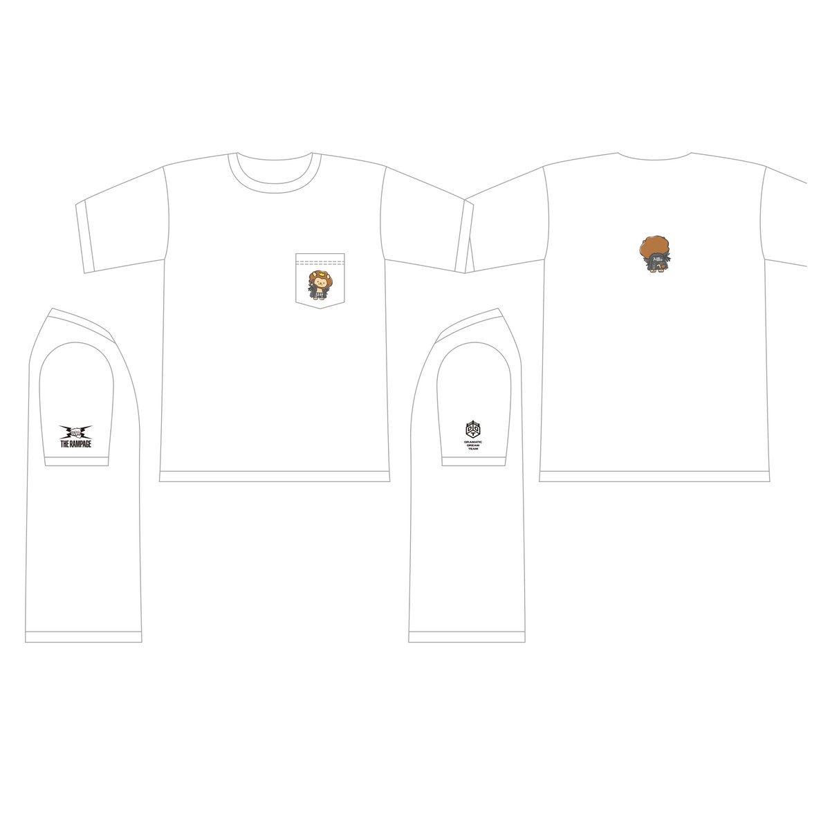 予約商品】武知海青 がおちゃんポケットTシャツ | DDT ONLINE STORE