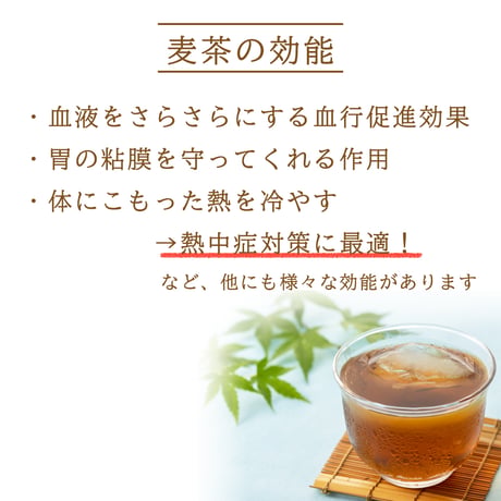 愛知県産六条麦茶ティーバッグ 30袋×15