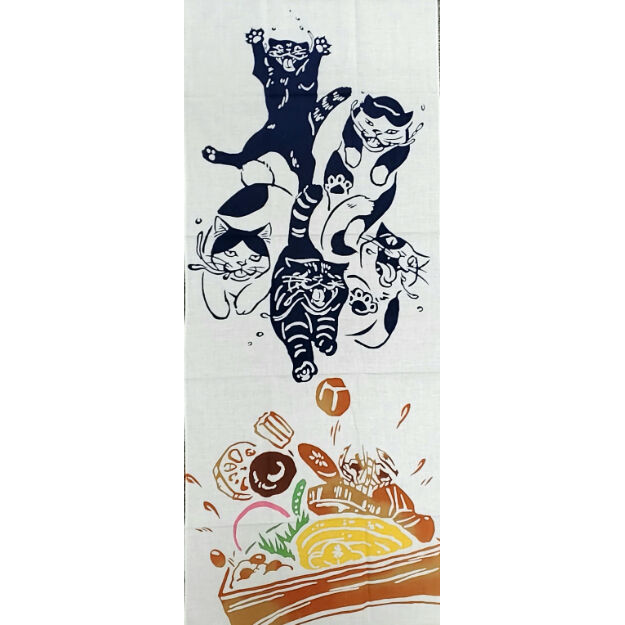 手ぬぐい「猫と並六」 | 日本橋弁松総本店公式グッズストア
