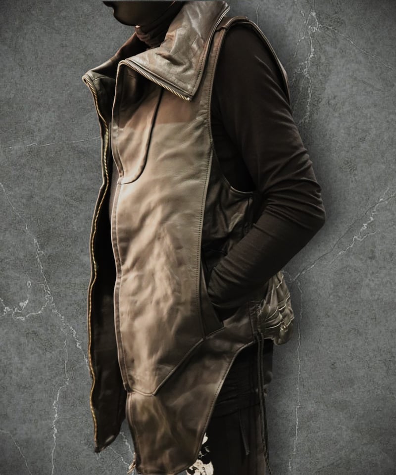 YASUYUKI ISHII 2020AW 231602 レザーベスト | インダーナフト