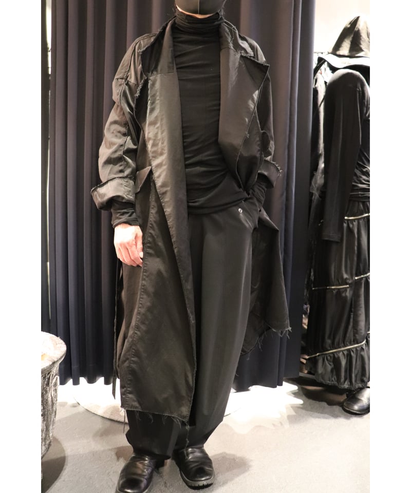 美品】bajra(バジュラ)シアーフーデッドロングコート/春夏