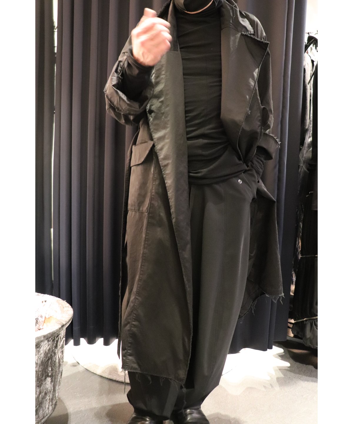 bajra バジュラ 2024SS 151FC01 コットンナイロンオーバーダイロング  