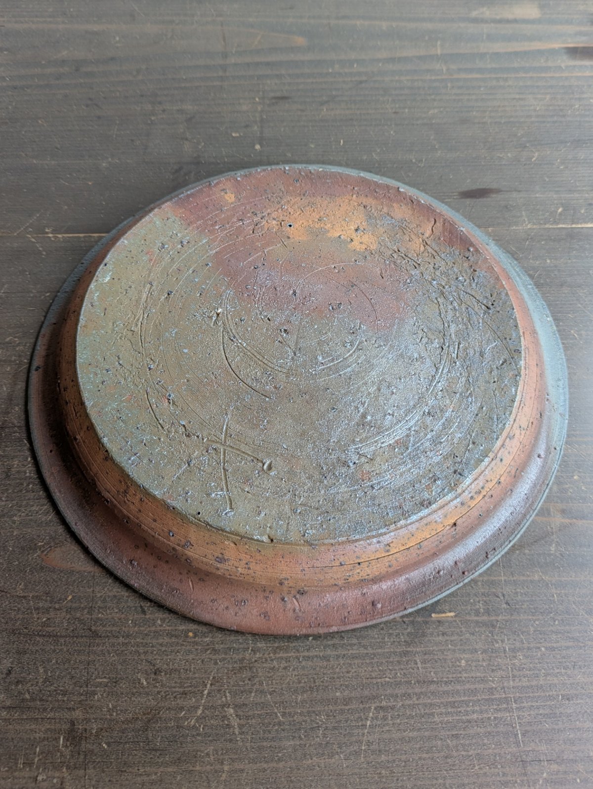 和食器　焼〆　南蛮皿　大皿　在銘　共箱　N　8740A B1 南蛮焼〆 皿／野口悦士 | 工芸 一草庵