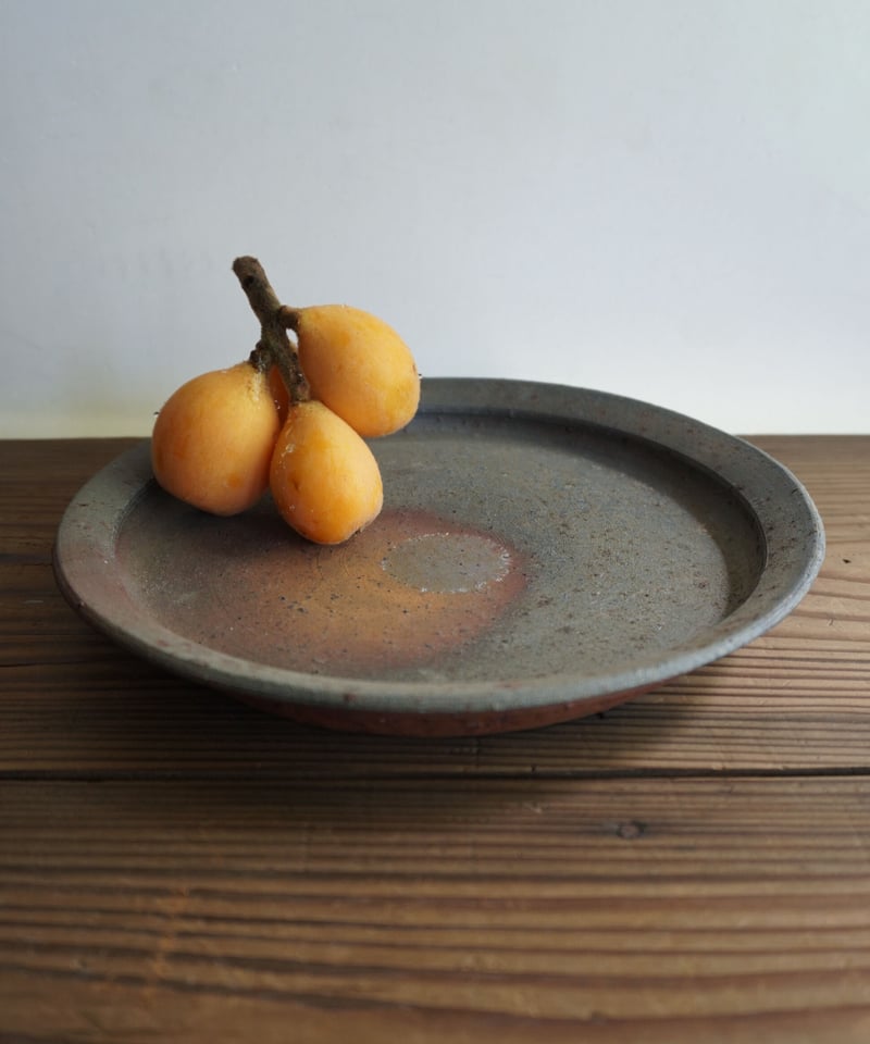 和食器　焼〆　南蛮皿　大皿　在銘　共箱　N　8740A 和食器 焼〆 南蛮皿 大皿 在銘 共箱 N 8740A 和食器 焼