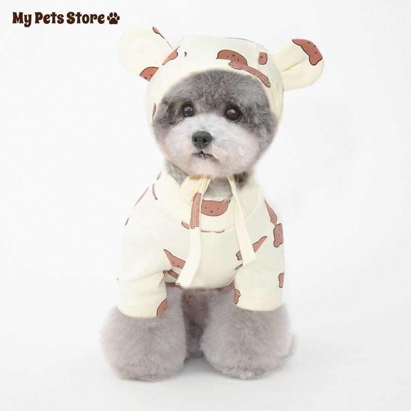 犬服 クマ柄 オーダー可能生地 パート1 オーダー商品】Pettrip 秋冬新作/ドッグウェア/ ペット洋服/クマ柄