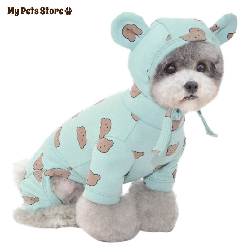 犬服 クマ柄 オーダー可能生地 オーダー商品】Pettrip 秋冬新作/ドッグウェア/ ペット洋服/クマ柄