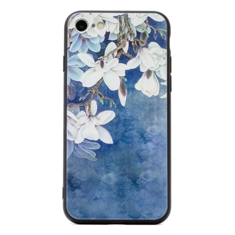 花柄2　Yulan Magnolia Phone Case  - Soft emboss Phone Case for iPhone SE(2nd generation) 7/8