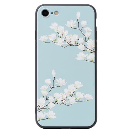 花柄1　Yulan Magnolia Phone Case  - Soft emboss Phone Case for iPhone SE(2nd generation) 7/8