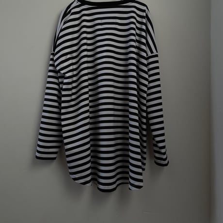 border Tシャツ(白黒)S